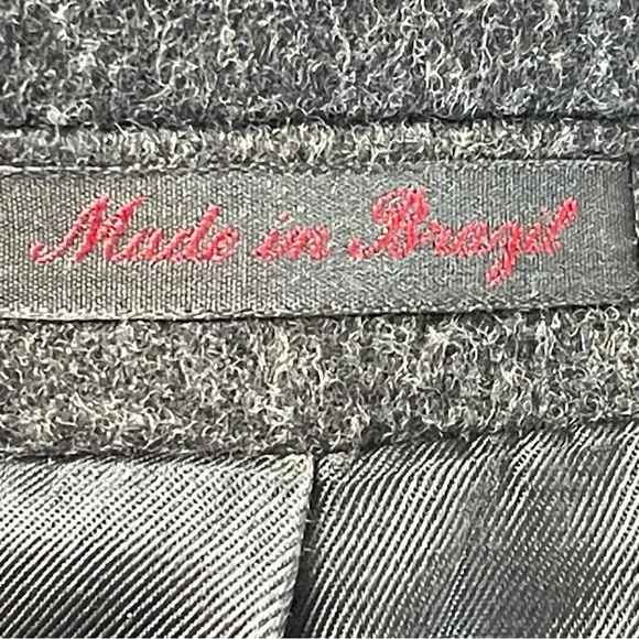 Adolfo Classic Black Trench Coat size 44S - Picture 6 of 6